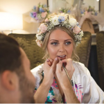 Real Bride Rebecca wears Charlie Brear 1950.7 - Wedding Make-up - Cicily Bridal Leicester